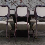 Dining Room Table and Mahogany Chairs by Fratelli Rigamonti, 1950s, Set of 7