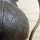 Antique brass Art Nouveau desk lamp (glass diamonds)