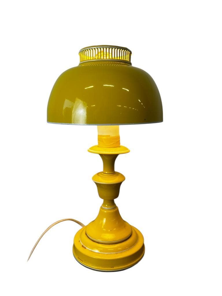 Miniature vintage yellow desk lamp