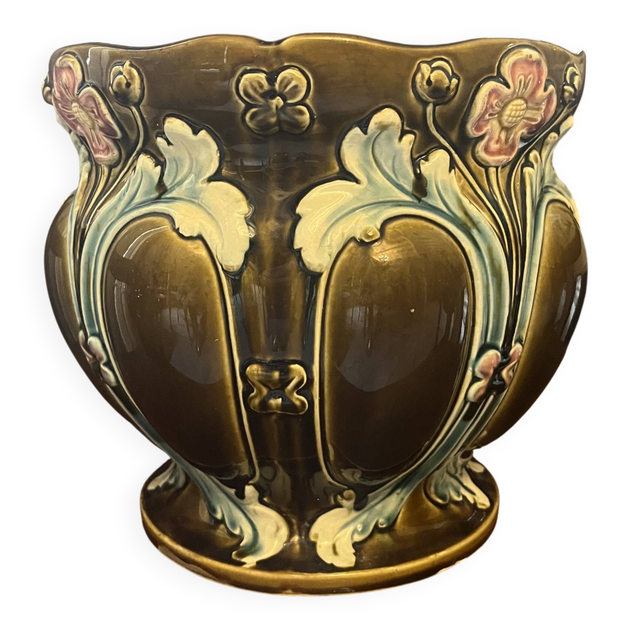 Earthenware cache pot A.g De Bruyn