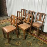 Suite of 6 chairs art deco period