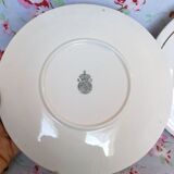 4 anciennes assiettes à dessert K&G Luneville, motif voitures anciennes