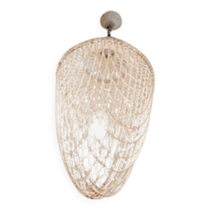 Lustre suspension coquillages chandelier bohème vintage