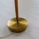 Lampadaire en cuir marron et laiton du milieu du siècle, Falkenbergs Belysning, Suède, années 1960