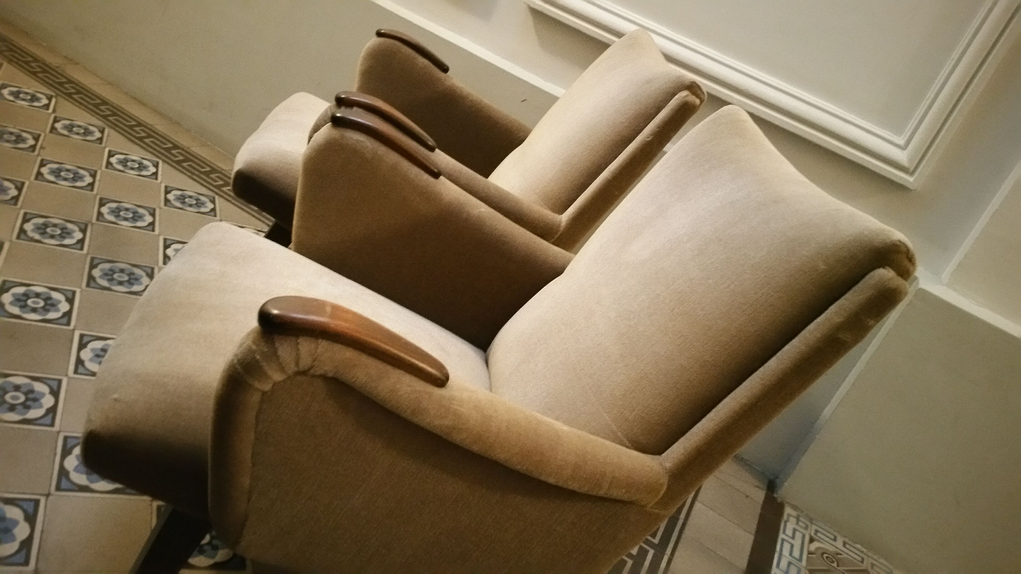 Pairs of armcchairs Danish 50/60s Arno Votteler knoll