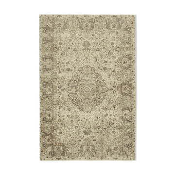 Handmade Decorative Oriental Beige Rug 203 cm x 310 cm