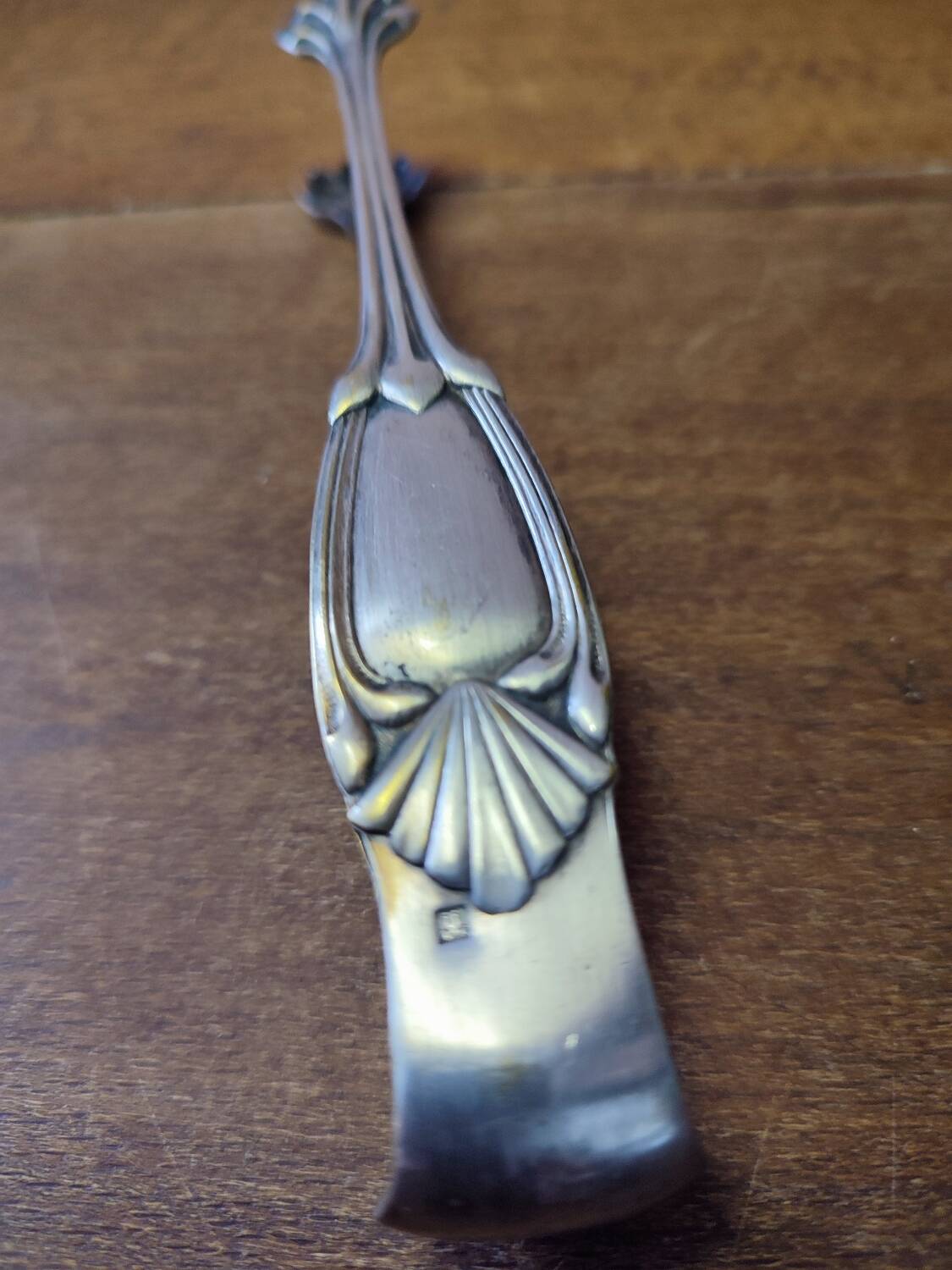 Silver-plated metal sugar tongs
