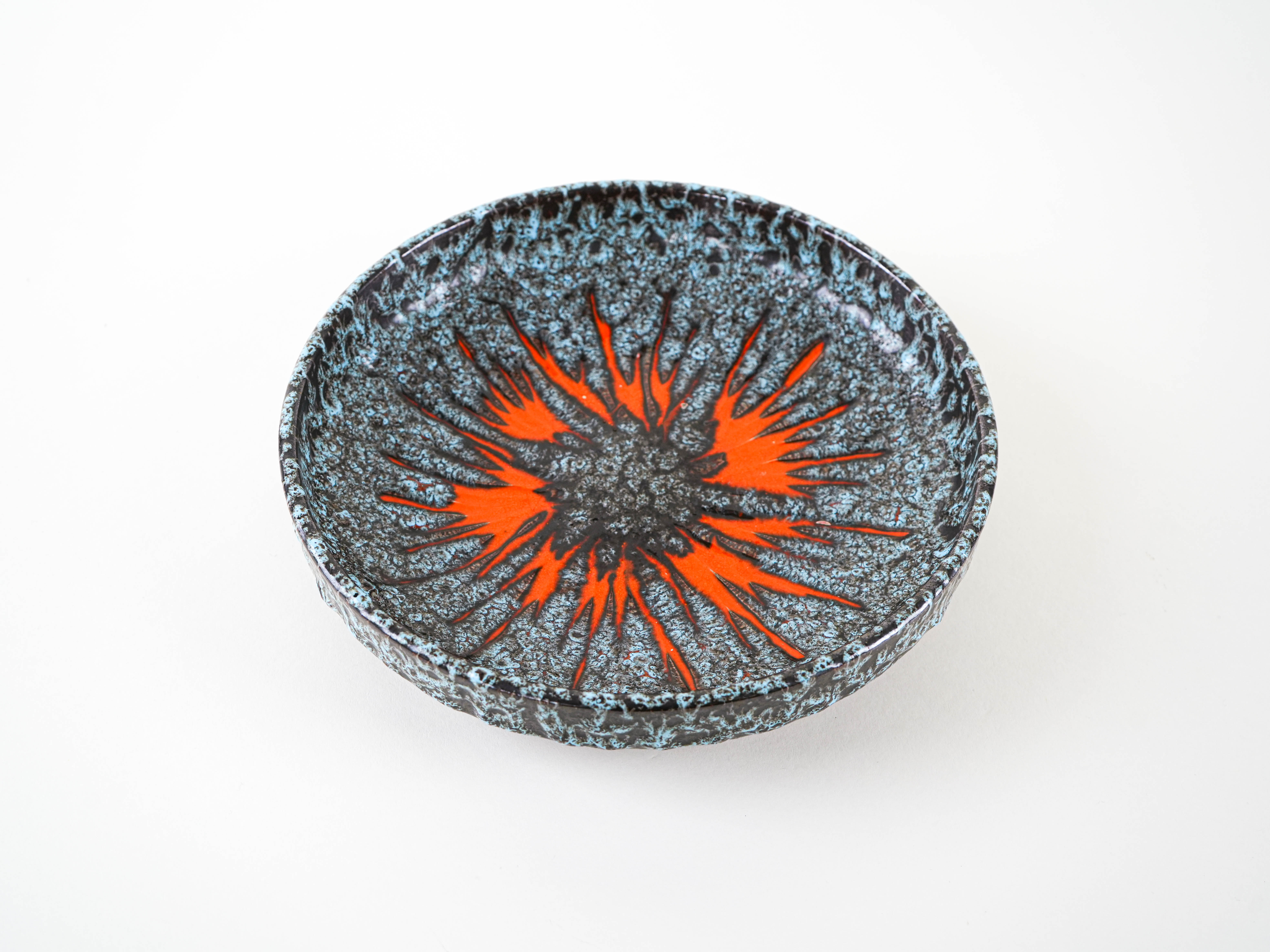 Ceramic plate, German design, 1960s, made in West Germany