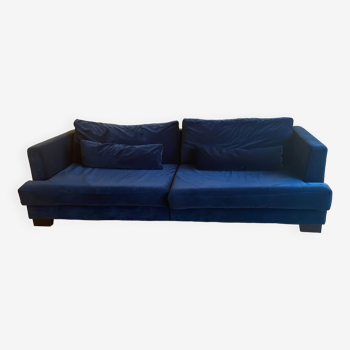 Canapé en velours bleu marine