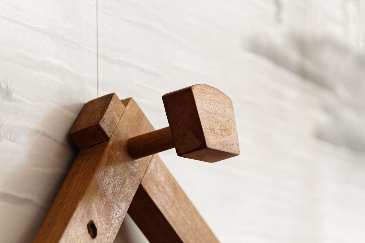 Beech wall coat rack