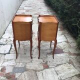 Pair of Louis XV style bedside tables in solid wood