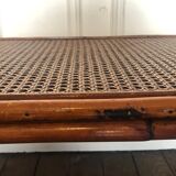 Table low rectangular rattan and caning