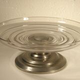 Art deco cup in glass and metal