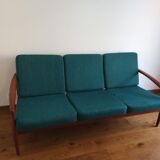 Magnus olesen 3-seater sofa in teak and fabric