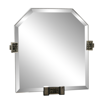 Antique Art Deco beveled mirror, 1930s