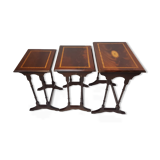 Inlaid trundle table 19th