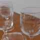 Set of 5 old port glasses with engraved crystal stems