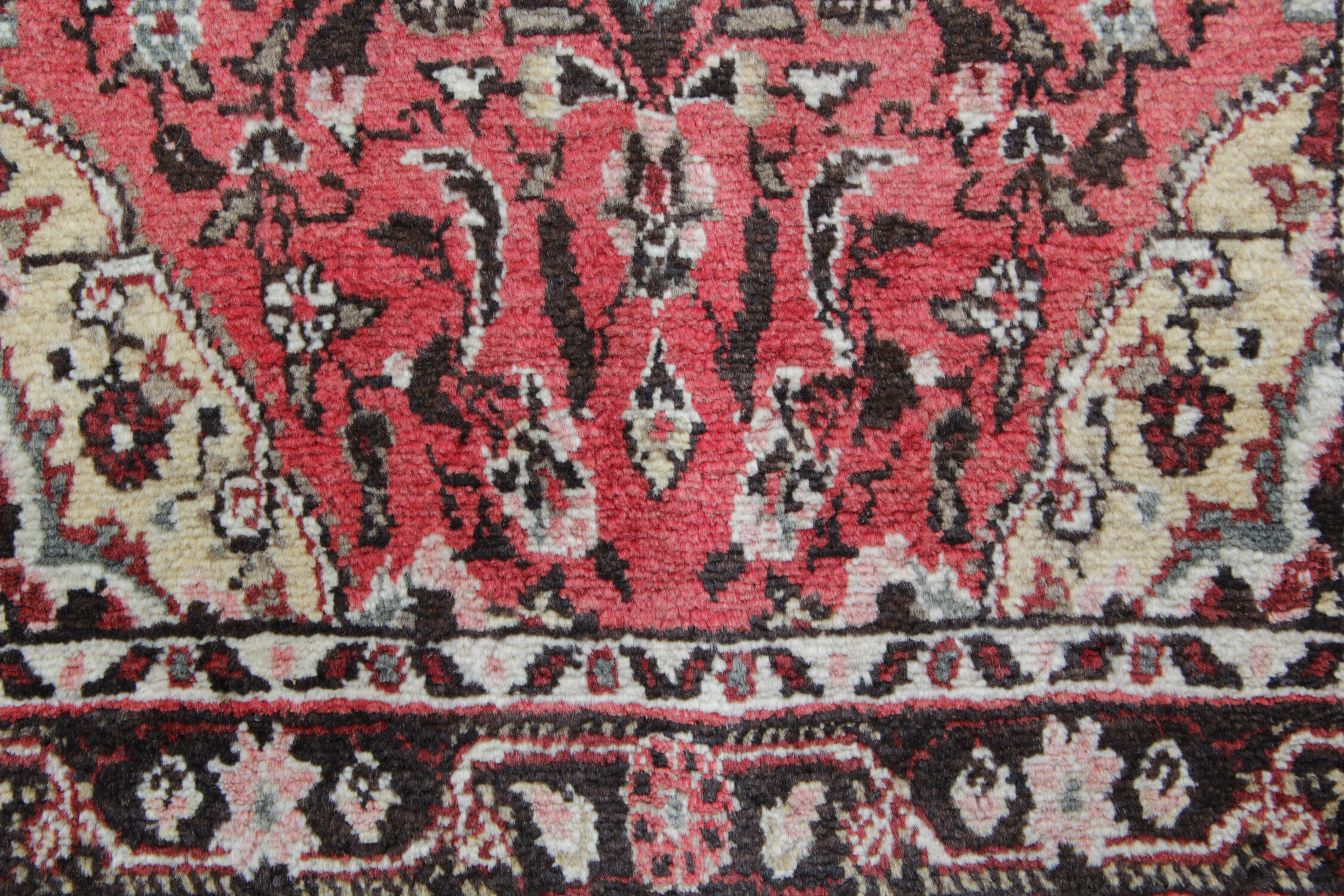 Traditional persian runner rug long red wool oriental carpet-83x495cm