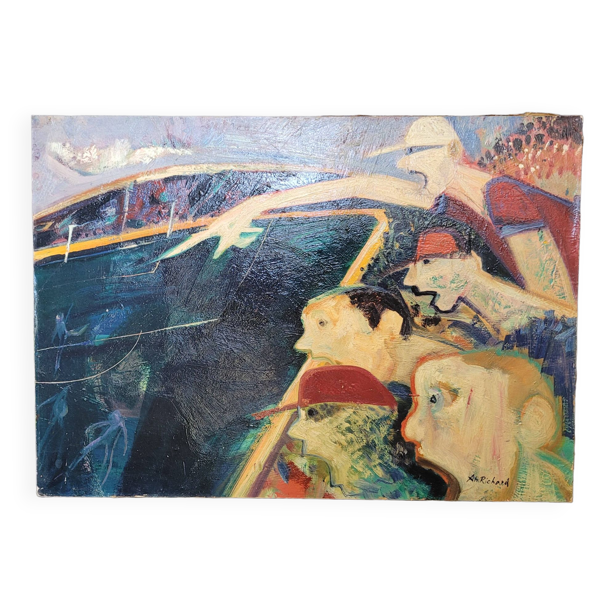 Painting Alain Richard oil on panel