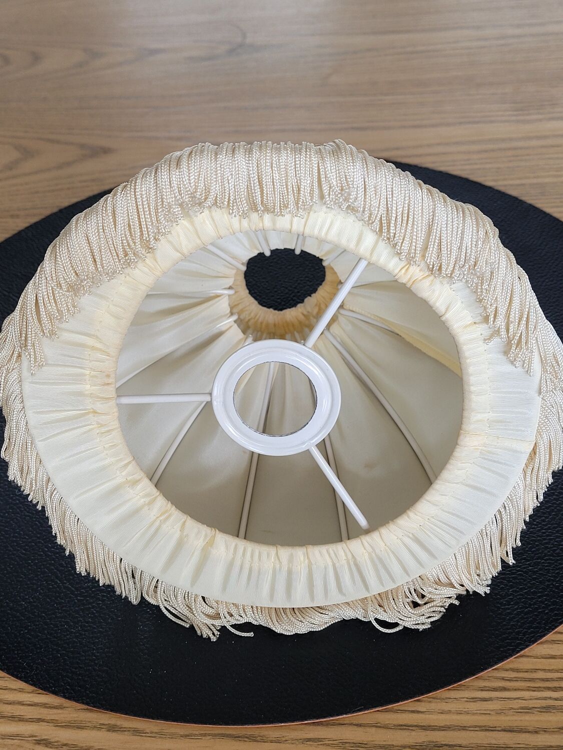 Antique lampshade with fringes