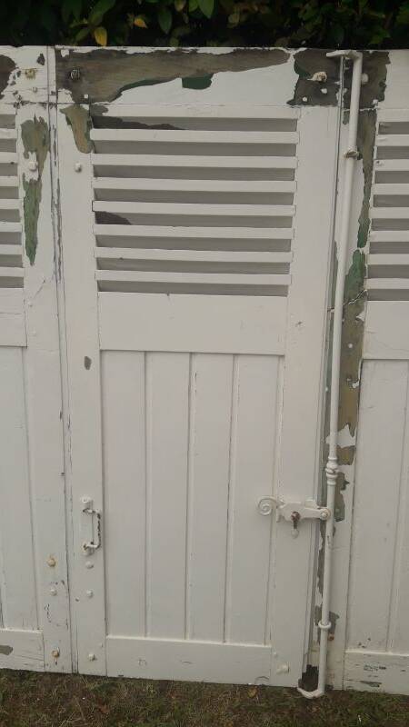 Shutters 4 leaves H148xW245cm (2) antique oak louvres pair 2