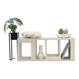 Concrete shelf - Length 100 cm - 4 niches - Mineral n°1