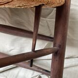 Pair of straw armchairs