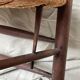 Pair of straw armchairs