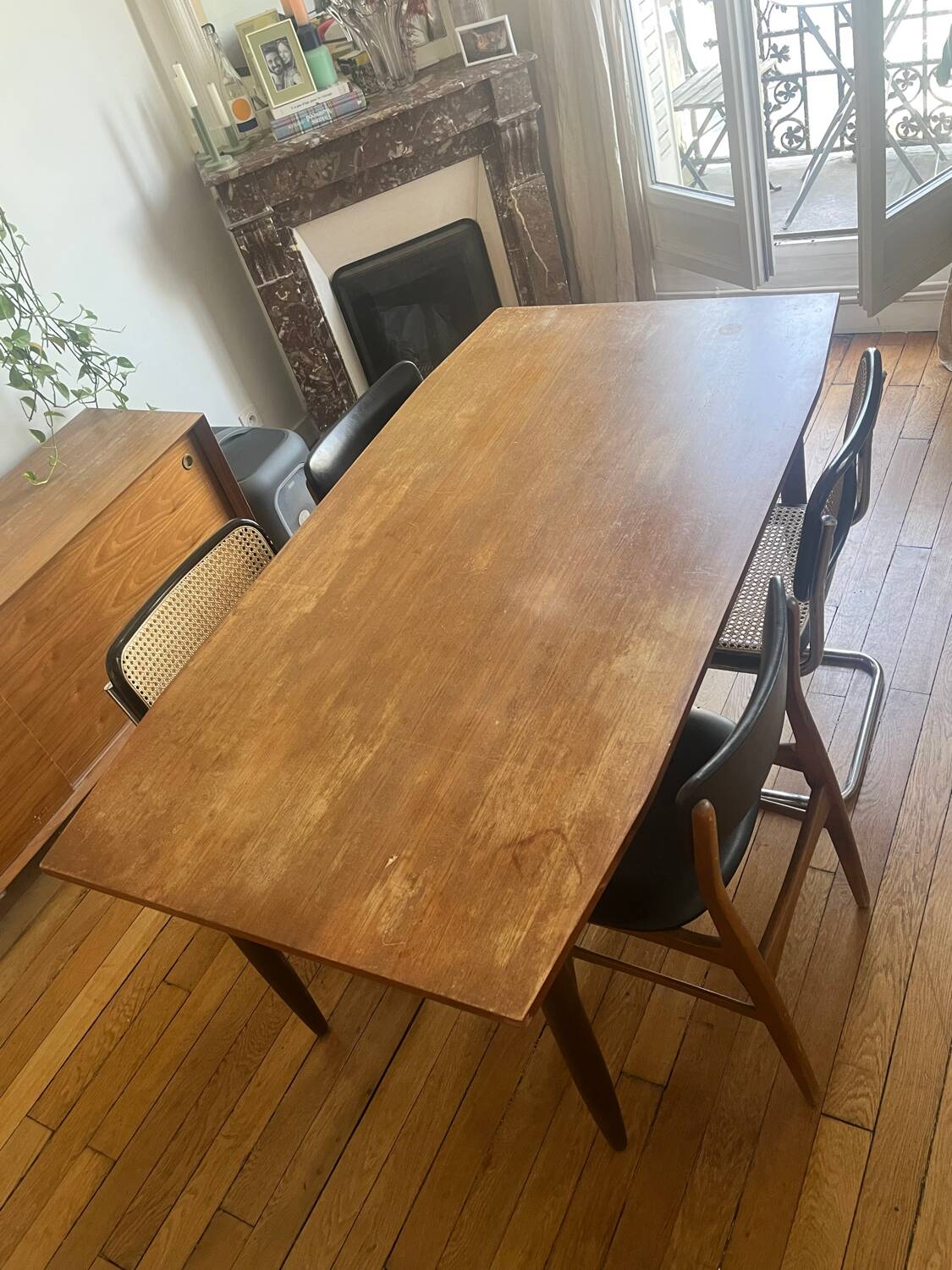 Scandinavian extendable wooden table