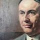 oil on canvas vintage portrait of an old man from the 20th century