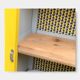 Antique powder yellow Parisian bonnetière wardrobe.