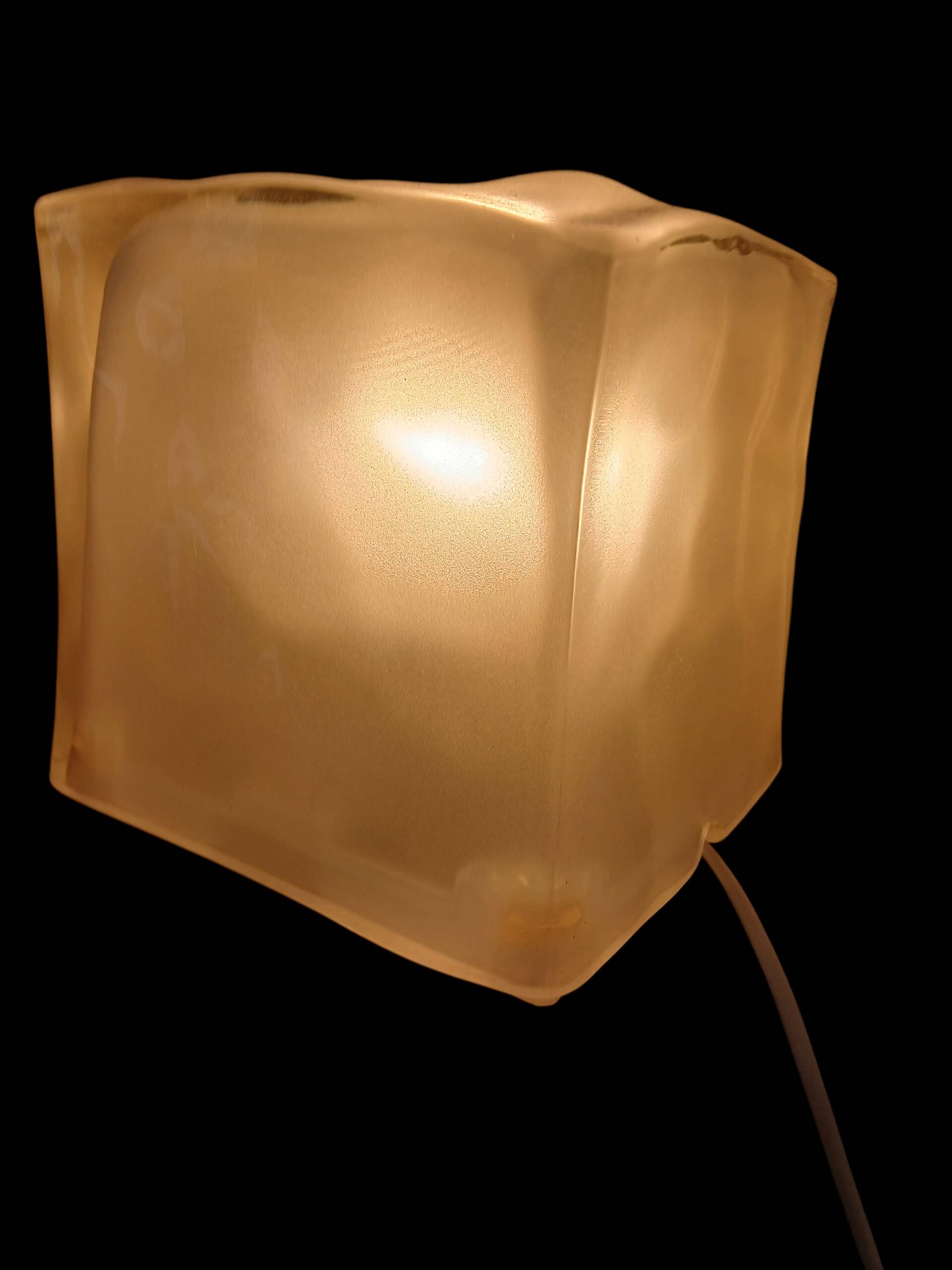 "Iviken" thick glass collector ice cube table lamp from Ikea