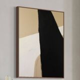 Large abstract painting BW1 100x73cm