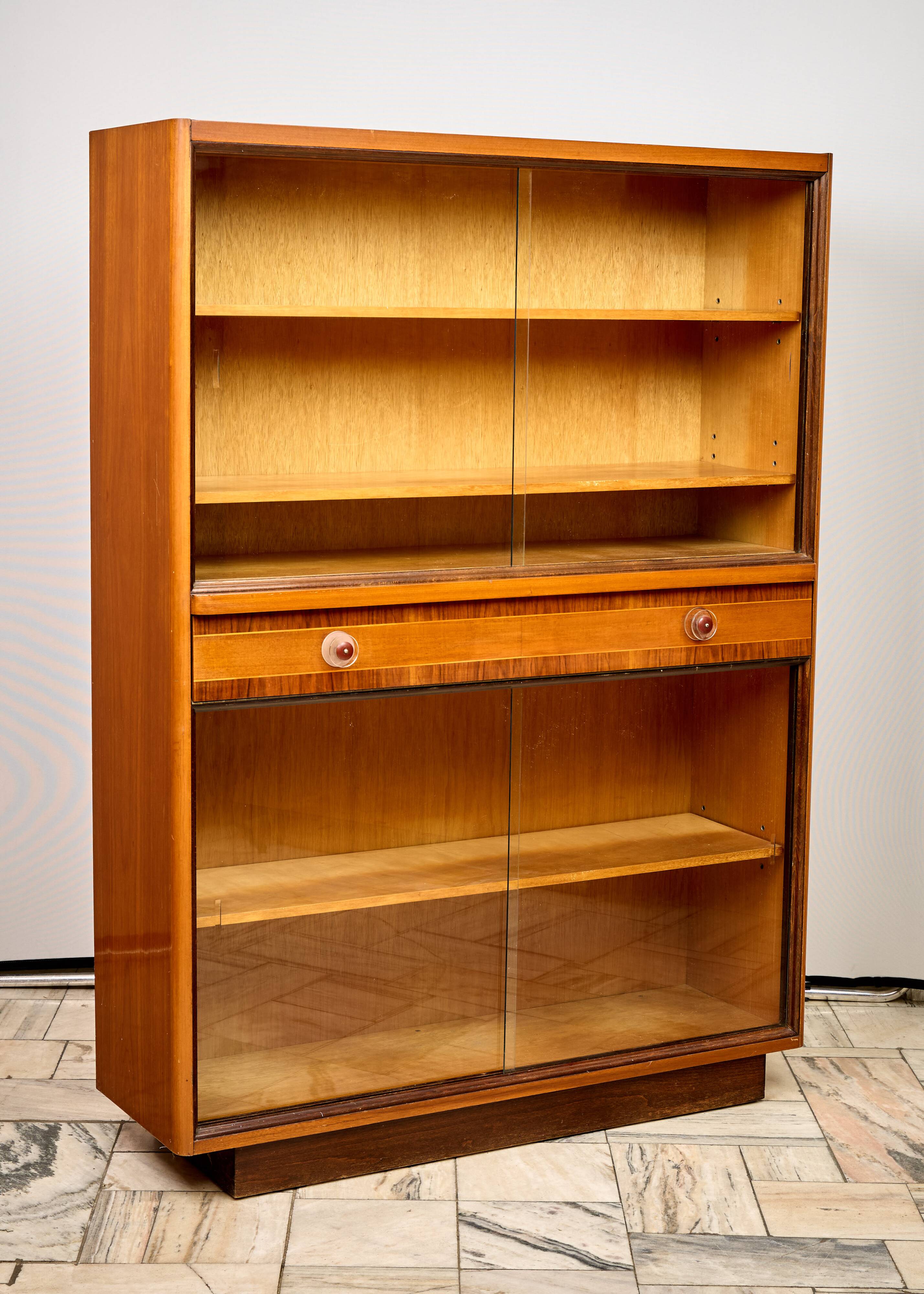 Art Deco Bookshelf, 1960s, Czechoslovakia
