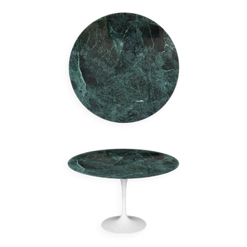 Original round Knoll Tulip dining table (120cm) Alpi Verde glossy in NEW CONDITION