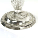 1970s three-point plated candlestick, La Pierre, France