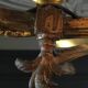 Napoleon III bronze chandelier, Louis XV style, baroque rocaille twist, 189