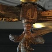 Napoleon III bronze chandelier, Louis XV style, baroque rocaille twist, 189