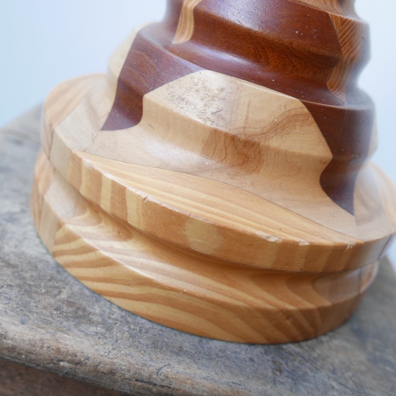 Mid-Century Wood Specimen Table Lamp