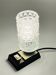 Massive bedside lamp in cut glass