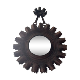Miroir vintage en cuir