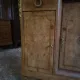 Antique Louis XVI style buffet in burr elm with marble top, late 19th century.