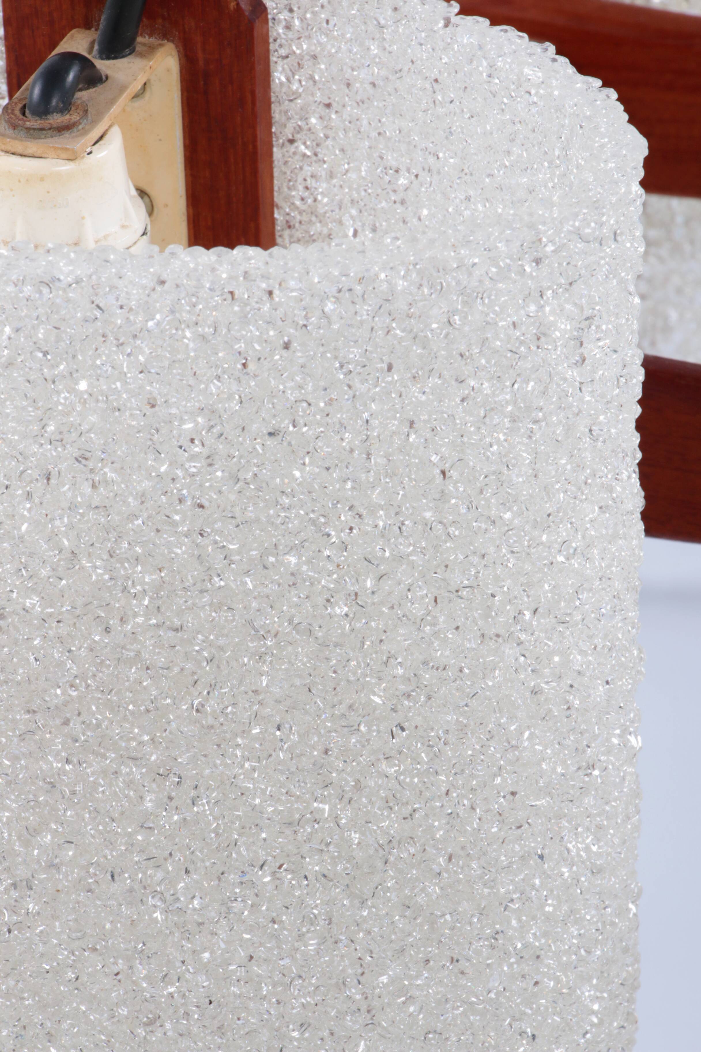 Scandinavian pendant light with resin caps, 1960