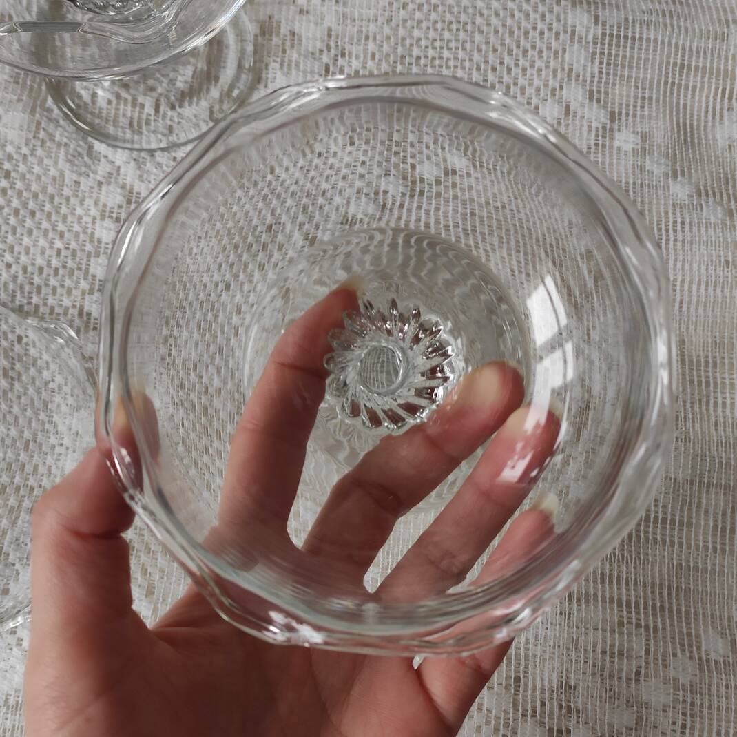 Lot de 5 coupes à glaces en verre