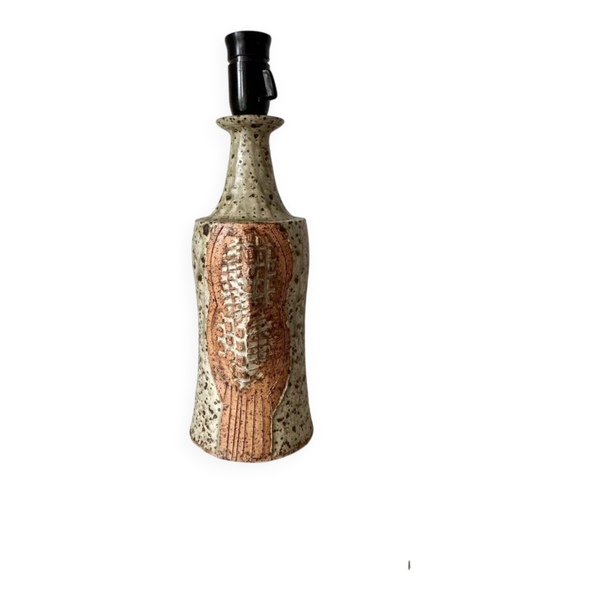 Large brutalist table lamp by Lene Regius, Denmark, 1970s