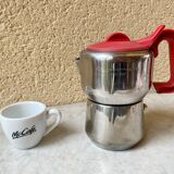 Italian coffee maker 3 cups lagostina vintage 60s design streamline stainless steel 18/10