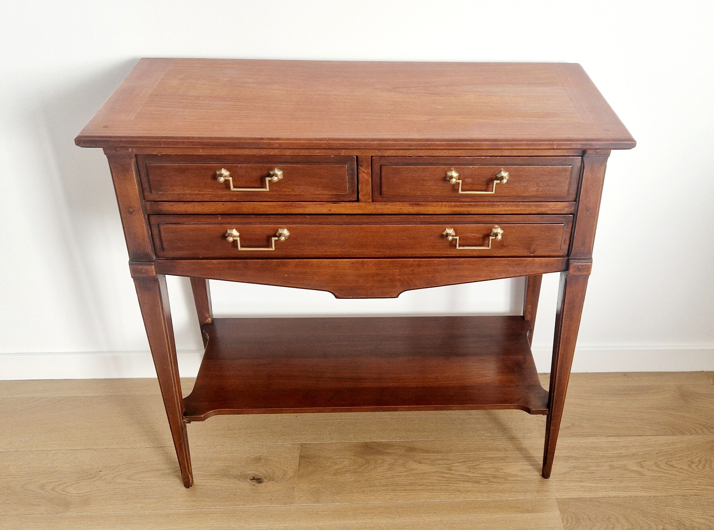 Console trolley style Directoire in mahogany