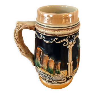 Vintage German ceramic beer mug