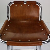 Set of 4 leather barstools