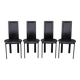 4 black leather chairs – Elegance and design